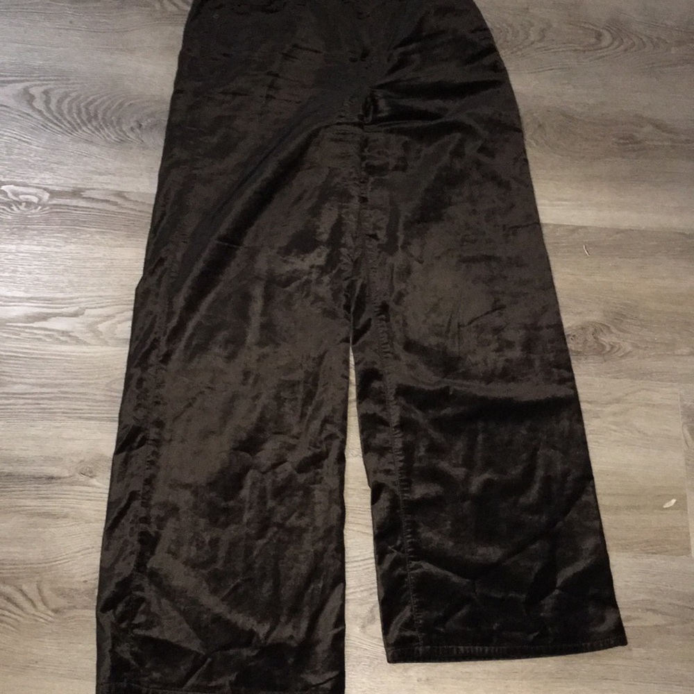 FRAME LE SLIM VELVET PALAZZO High-Waist Wide-Leg CLOVE COLOR SIZE 28 - Picture 6 of 8